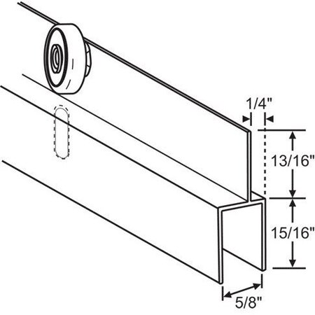 Strybuc 30in Top Hung Adapter White 90M-637W